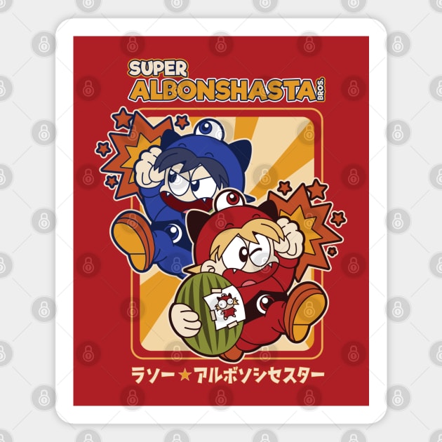 Super Albonshasta Bros. Magnet by Kappacino Creations